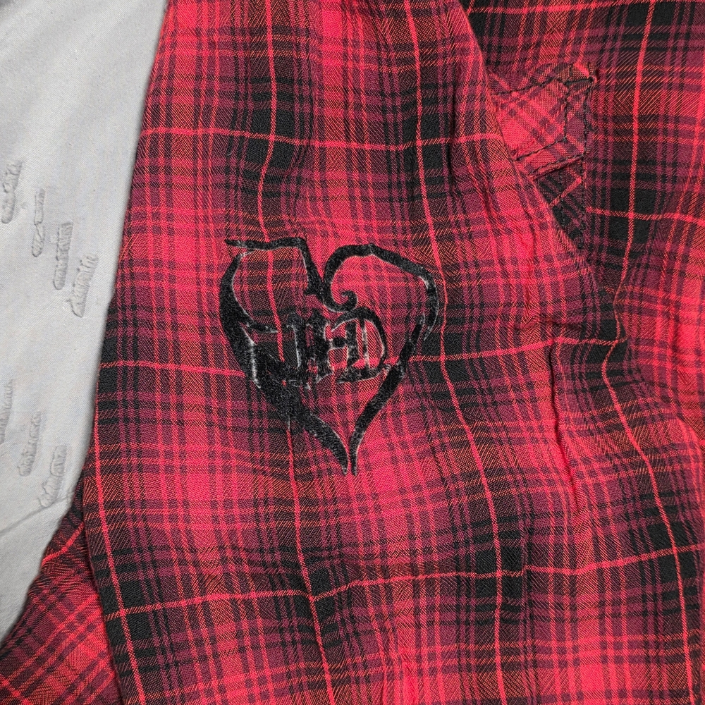 Harley-Davidson Red and Black Plaid Shirt - Picture 2 of 4